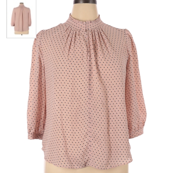 Worthington Tops - WORTHINGTON  POLKA DOTS TOP SIZE PETITE MEDIUM